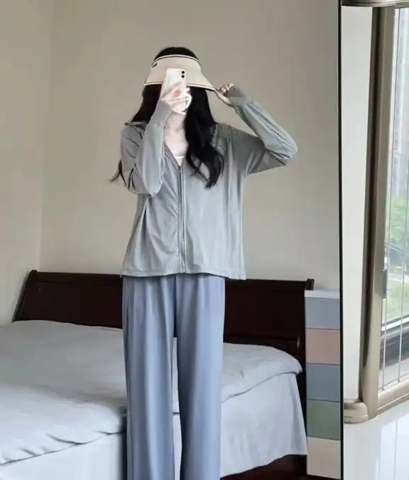 工人日常防晒衣穿搭