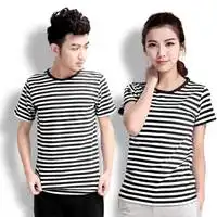 黑白条纹体恤情侣头像微信头像图片大全