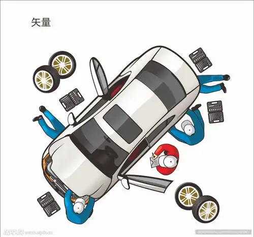 汽车维修矢量设计图