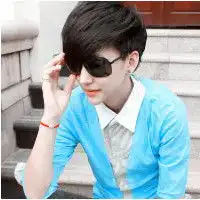 求戴眼镜的情侣头像要一身蓝色的各位大神谢谢了