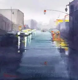 一组有风格有意境的水彩画