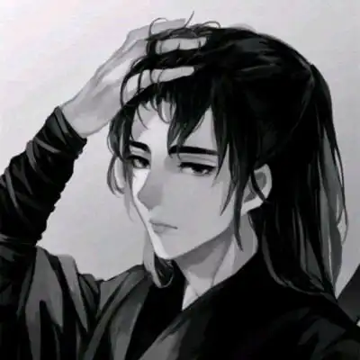 唯美古风淡雅男子头像妖孽黑白古风男子图片