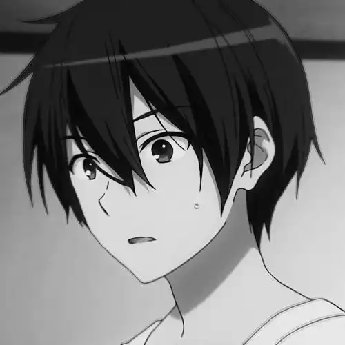 头像黑白动漫男生头像