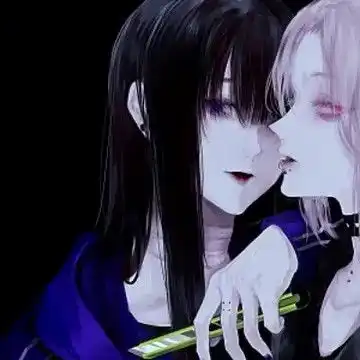 绝美古风紫色系闺蜜头像两人